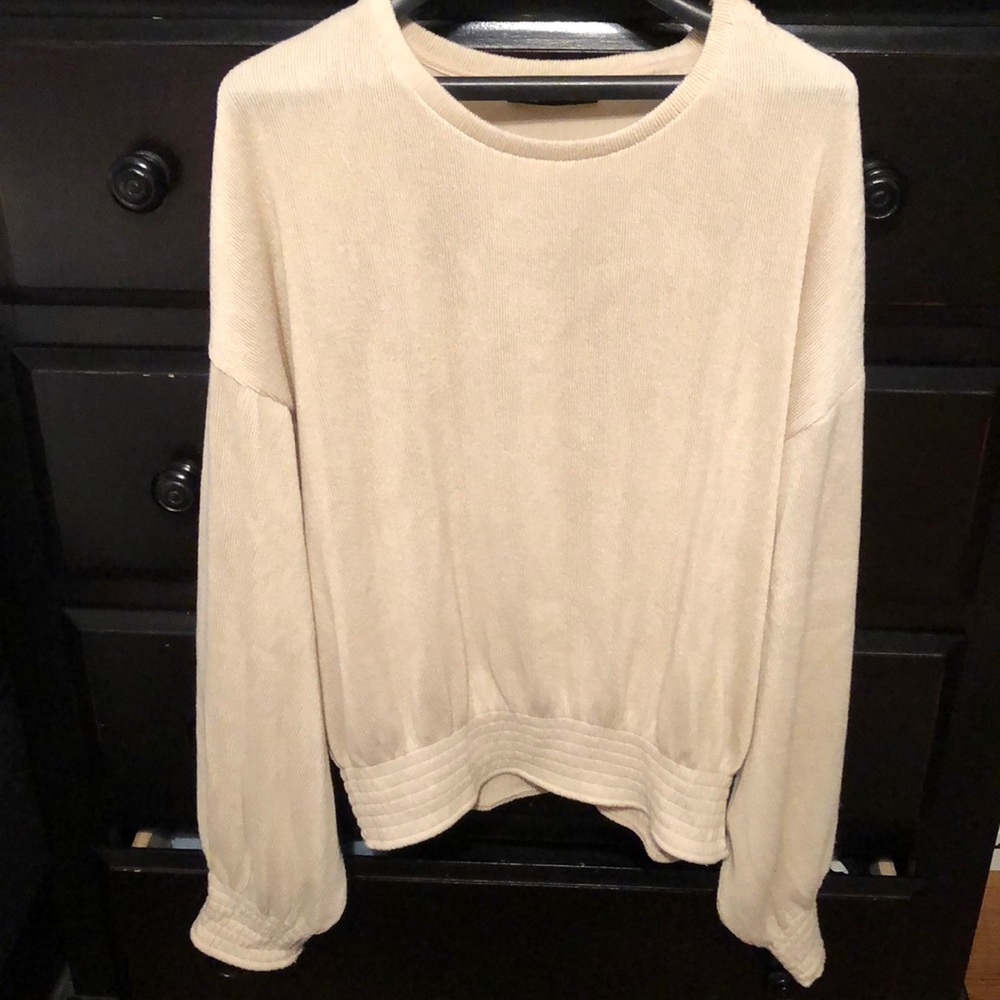 Beige Suede Top